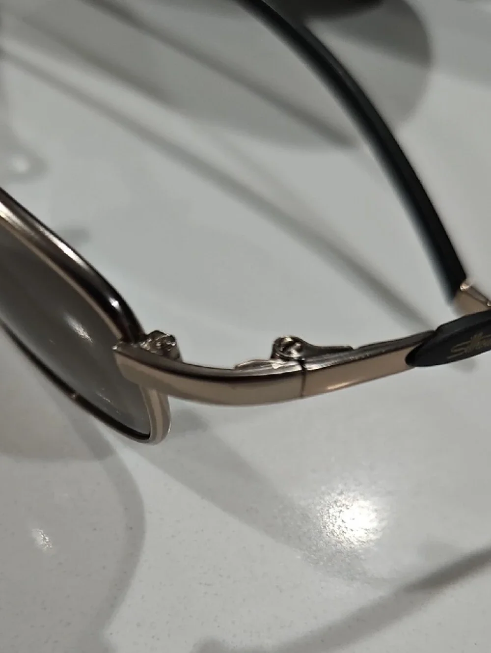 Vintage Silhouette Men's Chrome Frame Sunglasses with Brown Lenses M8558 V6052